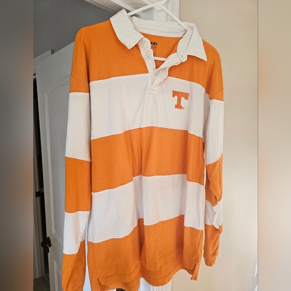 Large Men's Tennessee Vols Stripe Polo - Picture 1 of 3